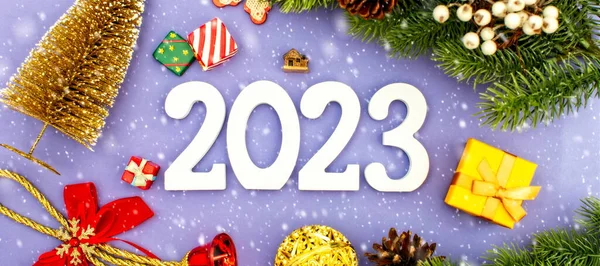 Merry Christmas Happy New Year Concept Banner Happy New Year — Foto de Stock