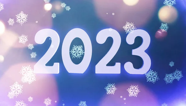 2023 New Year Celebration Blurred Lights Background — 图库照片