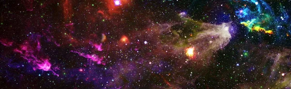 高精細スターフィールドの背景 星空の宇宙背景テクスチャ カラフルな星空 スカイ外宇宙背景 — ストック写真