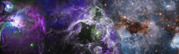 Przestrzeń Wszechświata Widokiem Panoramę Galaktyka Gwiazdami Tle Nocnego Nieba Elementy — Zdjęcie stockowe