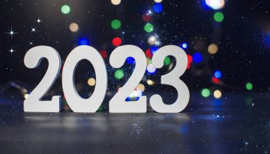 New Year's Eve 2023 Celebration Background. Happy New Year 2023.