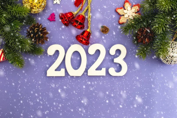 Веселого Різдва Щасливого Нового Року Banner Happy New Year 2023 — стокове фото