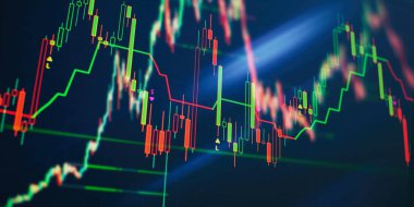 Borsa yatırımının mum çubuğu grafik grafiği