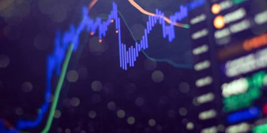 Borsa yatırımının mum çubuğu grafik grafiği