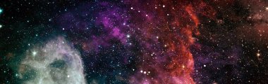 Yıldız tozu ve Samanyolu ile renkli kozmos. Sihirli renkli galaksi. Sonsuz evren ve yıldızlı gece. NASA tarafından desteklenen bu görüntünün elementleri.