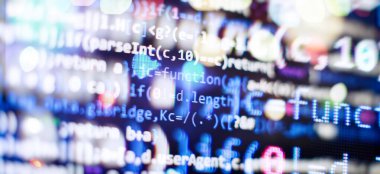 Mobil uygulama geliştiricisi. Yenilikçi başlangıç projesi. Web sitesi programlama kodu. IT işi.