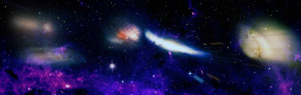 Uzayda Inanılmaz Güzel Bir Galaksi Evrende Milyarlarca Galaksi Var Soyut — Stok fotoğraf
