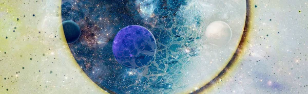 Kosmiczna Panorama Wszechświata Kosmiczna Fantazja Podróży — Zdjęcie stockowe