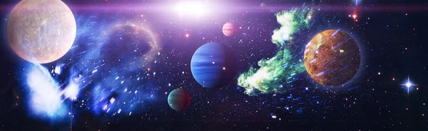 Космическая Панорама Вселенной Фантазии Путешествиях — стоковое фото