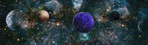 Kosmiczna Panorama Wszechświata Kosmiczna Fantazja Podróży — Zdjęcie stockowe