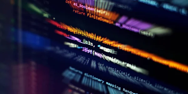 Abstract Computer Script Code Programming Code Screen — Stock Photo, Image