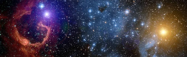 星屑と乳白色の方法で宇宙 魔法の色の銀河 無限の宇宙と星空の夜 — ストック写真