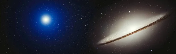 Hermosa Galaxia Espacio Exterior Miles Millones Galaxias Universo Fondo Espacio — Foto de Stock