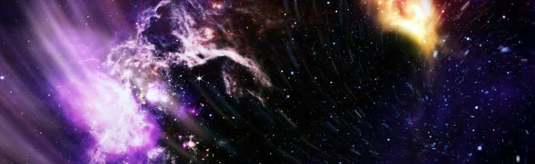 Сцена Космосу Панорама Зірками Галактиками Елементи Цього Зображення Надані Наса — стокове фото