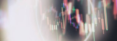 Ekonomik trendler iş fikri ve tüm sanat tasarımı için arka plan. Soyut finans