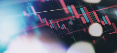 İşadamı yatırım çizelgelerini analiz ediyor. finansal ve yatırım ürünleri