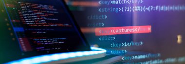 Web sitesi programlama kodu. IT işi.