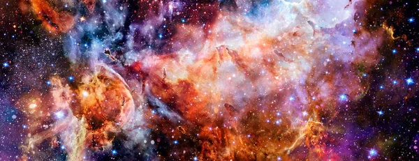 Багатобарвний Зовнішній Простір Зоряне Поле Туманність Глибокому Космосі Багато Світлових — стокове фото