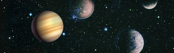 Planeta Terra Estrela Sobre Fundo Forma Leitosa Planeta Azul Para — Fotografia de Stock