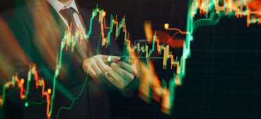 İş grafiği büyüme grafiği, finans ve yatırım,