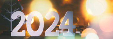 Yılbaşı arifesi tebrik kartı 2024. Mutlu yıllar 2024