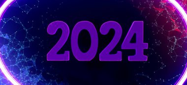 tatil web pankartı Mutlu yıllar 2024