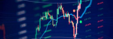 Soyut parlayan ön x grafik arayüz duvar kağıdı. Yatırım, ticaret, hisse senedi, finans ve analiz