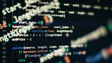 Dijital teknoloji endüstrisi konsepti programlama ve kodlamanın geliştirilmesi