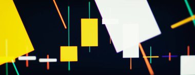 Grafik ekranındaki gösterge ile şifreli para birimi teknik fiyatı veya ticareti