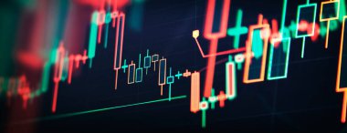 Yükselen trend çizgisi grafiği olan bir mali tablo. Riskli zenginlik yönetimi