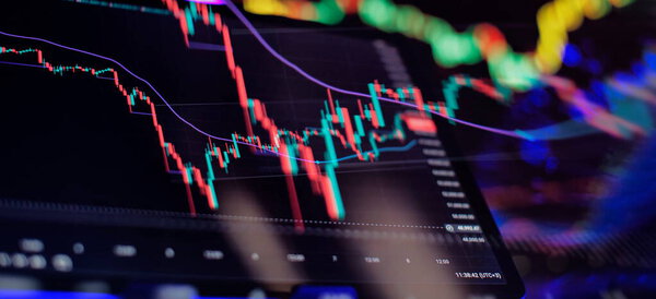 Графики бизнес-графиков финансового совета отображают двойной подсвечник