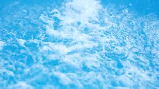 Limpie Textura Superficie Agua Azul Piscina Vista Superior Medida Que — Vídeo de stock