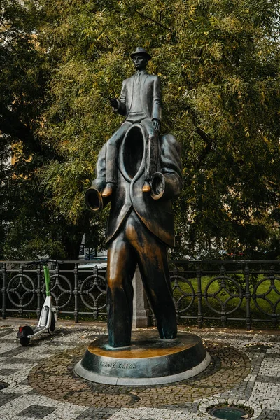 Prag Tschechien November 2022 Statue Von Franz Kafka Des Künstlers — Stockfoto
