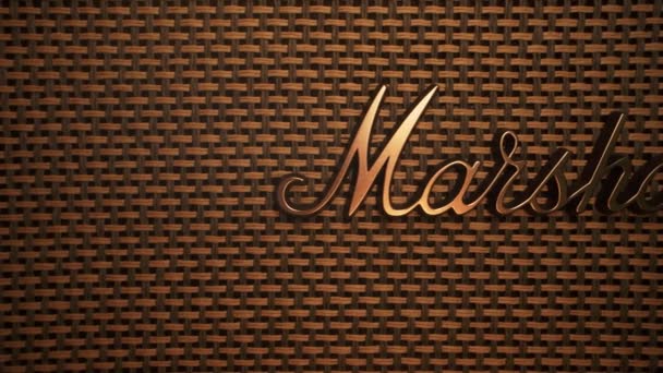 Luglio 2023 Kiev Ucraina Amplificatore Combo Marshall Chitarra Marca Della — Video Stock