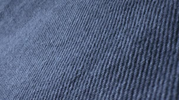 Makro Mavi Kot Kumaş Kot Pantolonda Profesyonel Dikiş Günlük Kıyafet — Stok video