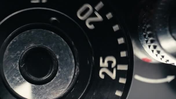 Macro Extrême Réglage Mécanisme Sur Miroir Caméra Film Analogique Rotation — Video