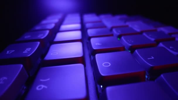 Rgb Gaming Tastatur Makro Schieberegler Buttons Für Online Videospiele Sports — Stockvideo