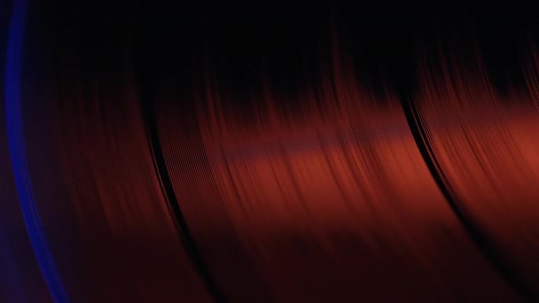 Макро Текстурні Канавки Обертання Вінілу Музична Ностальгія Ідеально Підходить Візуальних — стокове відео