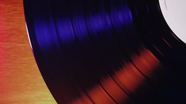 Hypnotická Rotace Vinylového Disku Nadčasový Filmový Šarm Analogové Hudby Audiofilní — Stock video