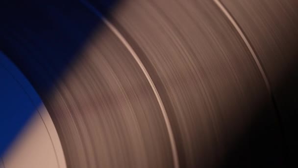Klasik Vinil Plak Turntable Spin Analog Ses Müzik Konsepti Retro — Stok video