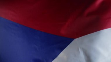 Gerçek Çek Bayrağı Arkaplanı 'nı sallıyor. Demokrasi, Çekoslovakya seferi, demokrasi, seyahat, gelecek, kutlama, bayrak, Anma Günü, seçim sembolü. Yüksek kalite 4k