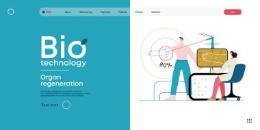 Biyo Teknoloji, Organ yenilenmesi modern düz vektör konsepti el yenileme, fütüristik teknoloji. Yenileyici tıp metaforu ve vücutların kendi kendini onarma yeteneği.