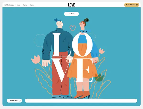Valentine Tender Moments Moderne Flache Vektorkonzept Illustration Eines Paares Liebevollem — Stockvektor