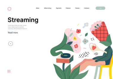 Çerçevelenmemiş Hayat: Çiçek müziği - gramofon dinleyen kişinin modern düz vektör çizimi. Tahmin edilemezlik, hayal gücü, kapris, varoluş döngüsü, oyun, büyüme, keşif metaforu.