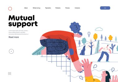 Karşılıklı Destek: Boğulan bir kişiyi -modern düz vektör konseptinin boğulmakta olan bir kadına ulaşma metaforu, gönüllü, işbirlikçi kaynak değişimi, hizmetler