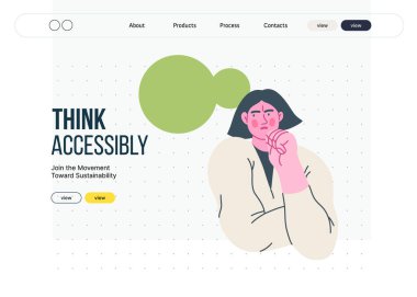 Düşünen insanlar, modern düz vektör tasviri düşünceli bir kadın, yana bakıyor, kafa yakınındaki yansıma, analiz, iç gözlem, tefekkür, derin düşünce metaforu.