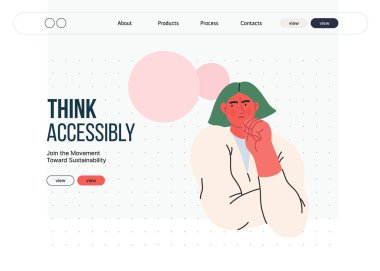 Düşünen insanlar, modern düz vektör tasviri düşünceli bir kadın, yana bakıyor, kafa yakınındaki yansıma, analiz, iç gözlem, tefekkür, derin düşünce metaforu.