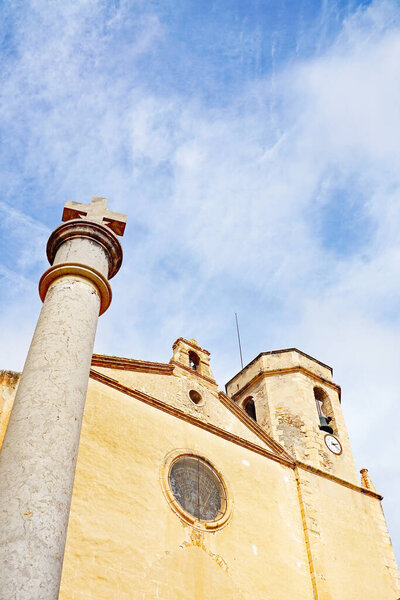 Church of Sant Marti and castle of Altafulla, Tarragona, Catalunya, Spain, Europe
