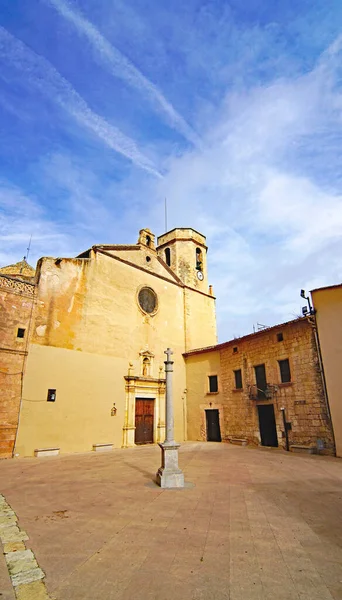 Iglesia Sant Marti Castillo Altafulla Tarragona Cataluña España Europa —  Fotos de Stock