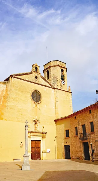 Igreja Sant Marti Castelo Altafulla Tarragona Catalunha Espanha Europa — Fotografia de Stock